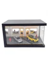 Golden District Supercar Showroom Ahşap Işıklı Diorama Vitrin | Porsche Taycan & Lamborghini Urus