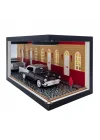 Ember Street Işıklı Ahşap Diorama Vitrin | Retro Klasik 1:24 Chevy Bel Air 1950