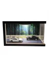 Midnight Pass Işıklı Ahşap Diorama Vitrin | 1:36 Porsche Taycan & Ford Mustang