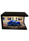 Sapphire Street Işıklı Ahşap Diorama Vitrin | 1:24 1948 Chevy Aerosedan Fleetline