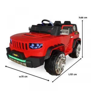 Hummer 12V Çift Kişilik Uzaktan Kumandalı Akülü Araba Kırmızı