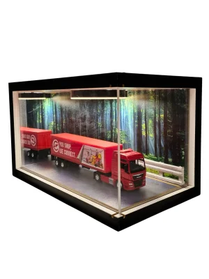 The Logistics Horizon Ahşap Işıklı Diorama Vitrin | MAN Tır