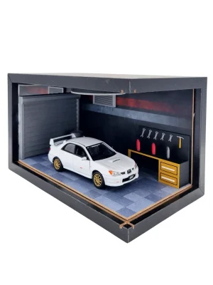 White Torque Ahşap Işıklı Diorama Vitrin | Subaru Impreza