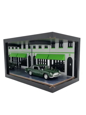 Emerald Avenue Ahşap Işıklı Diorama Vitrin | Aston Martin Db5
