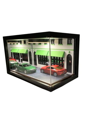Dual Prestige Showroom Ahşap Işıklı Diorama Vitrin | BMW M850 Coupe