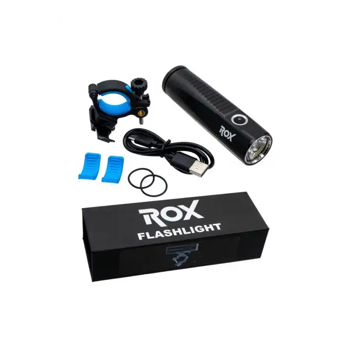 Rox 0210 Şarjlı Led Bisiklet Feneri 1300 Lümen