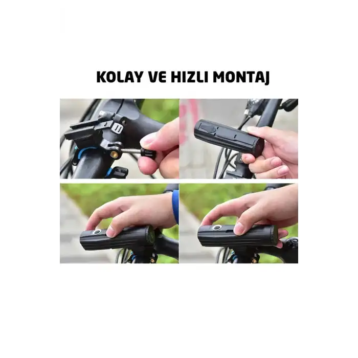 Rox 0210 Şarjlı Led Bisiklet Feneri 1300 Lümen