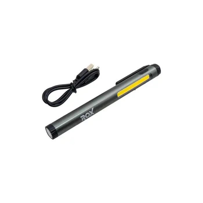 Rox 0231 Alüminyum Kalem Tip Mıknatıslı Şarjlı Fener 400 Lümen