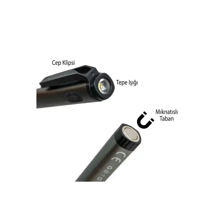 Rox 0231 Alüminyum Kalem Tip Mıknatıslı Şarjlı Fener 400 Lümen