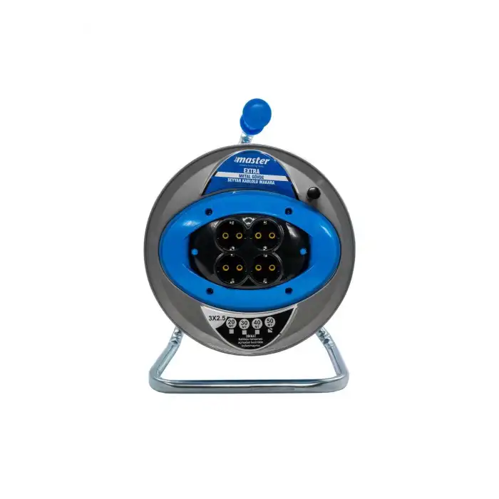 Master 505421 Extra Metal Gövde Makaralı Kablo 3x2.5mm 30 Metre