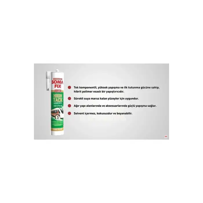 Somafix S580 Hightack Hibrit Yapıştırıcı-korniş-çıta-ayna-metal Yapıştırıcı-çok Kuvvetli-pratik Ürün Beyaz