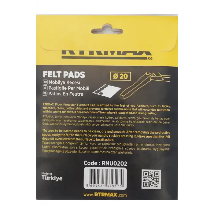 Rtrmax Mobilya Keçesi Sandalye Keçesi