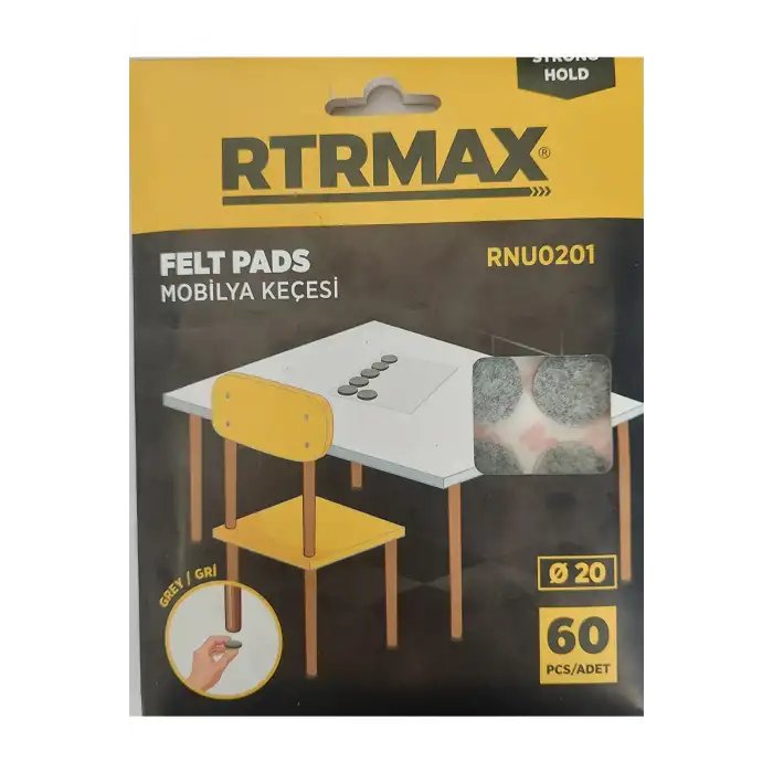 Rtrmax Mobilya Keçesi Sandalye Keçesi Siyah