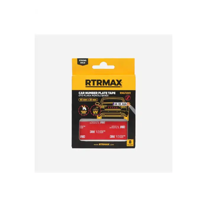 Rtrmax Oto Plaka Montaj Bandı 65mm*25mm Rnu1001