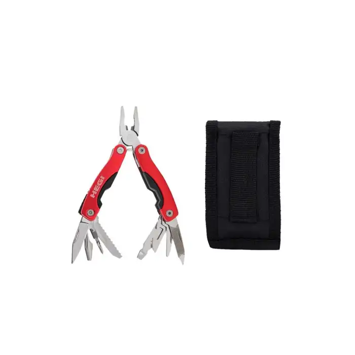 Hegi 818100031 Çok Fonksiyonlu Paslanmaz Çelik Mini Pense - Kırmızı