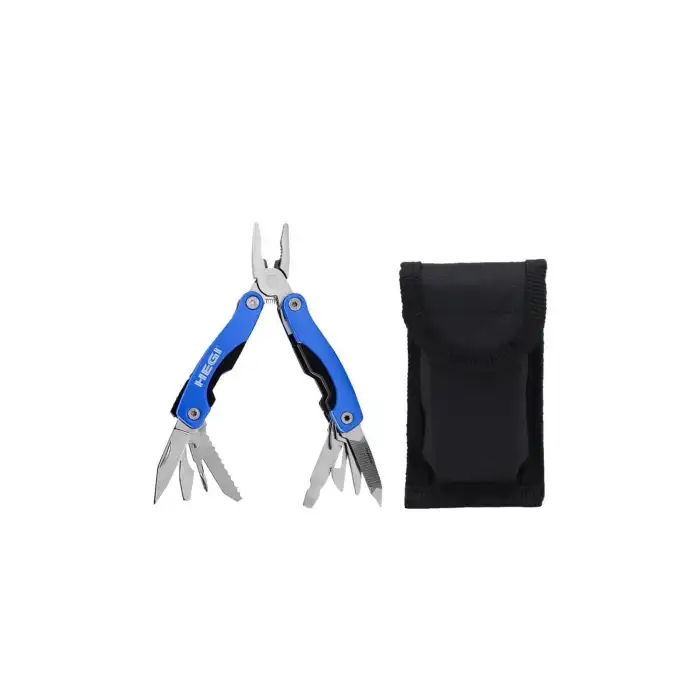 Hegi 818100032 Çok Fonksiyonlu Paslanmaz Çelik Mini Pense - Mavi