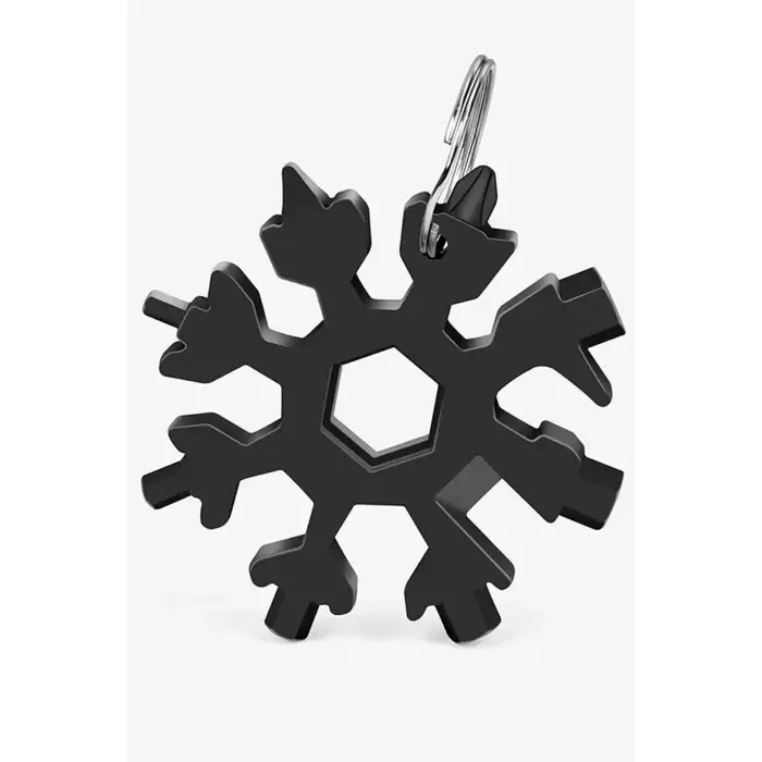 Standart Çok Amaçlı Alyan Tornavida Takımı Çelik Taşınabilir Kar Tanesi Anahtarlık Konserve Şişe Açıcı