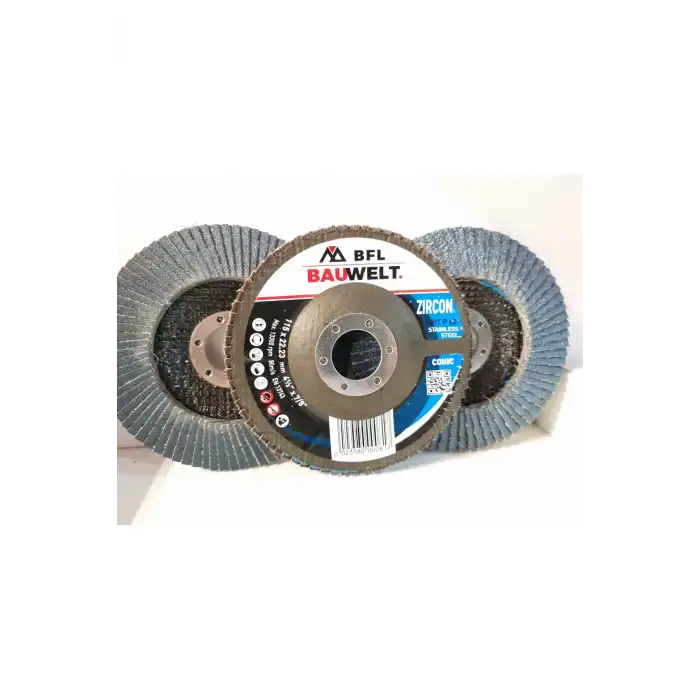 BAUWELT ÇAP115 Z060 FLAP DİSK ZIMPARA İNOX 5 Lİ PAKET