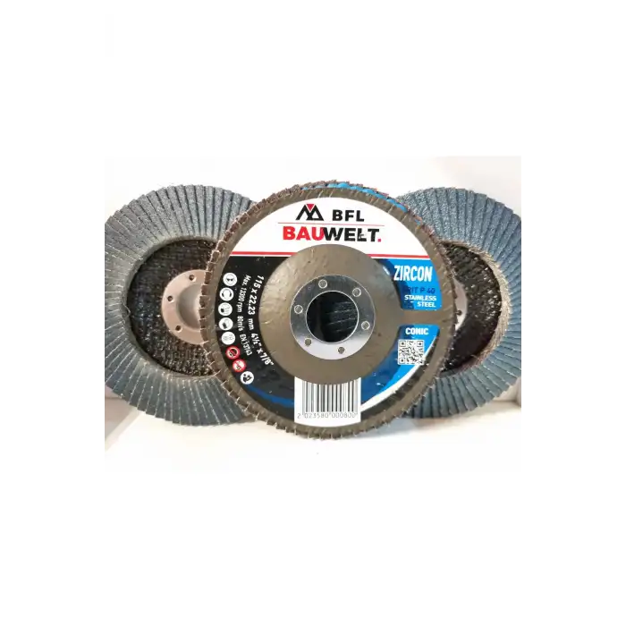 BAUWELT ÇAP115 Z040 FLAP DİSK ZIMPARA İNOX 5Lİ PAKET