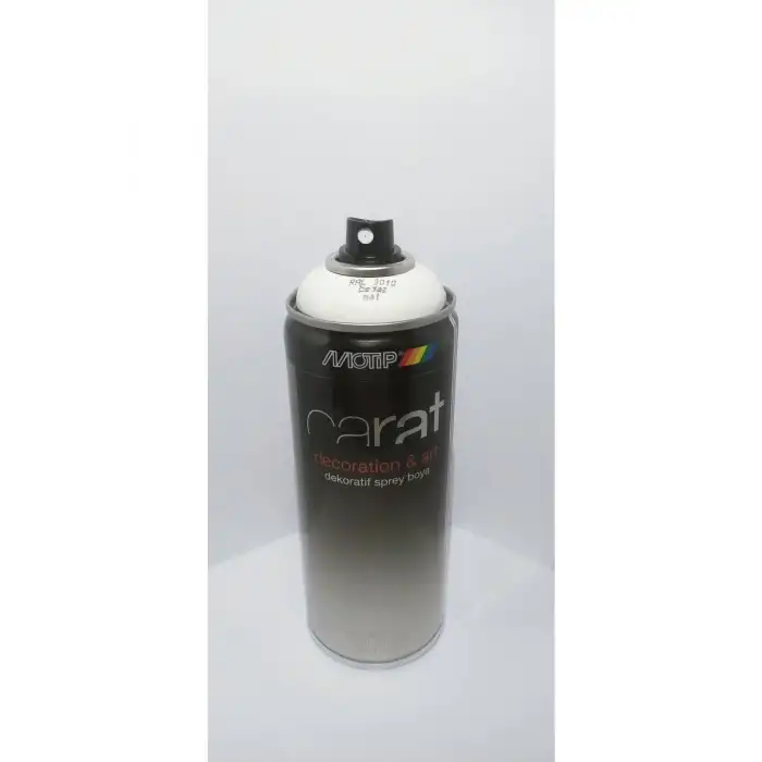 Motip Carat Ral 9010 Beyaz Mat Akrilik Sprey Boya 400 Ml. Germany