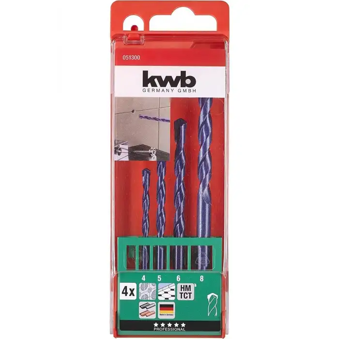 Kwb Seramik Delme Uç Seti 4 parça 49051300