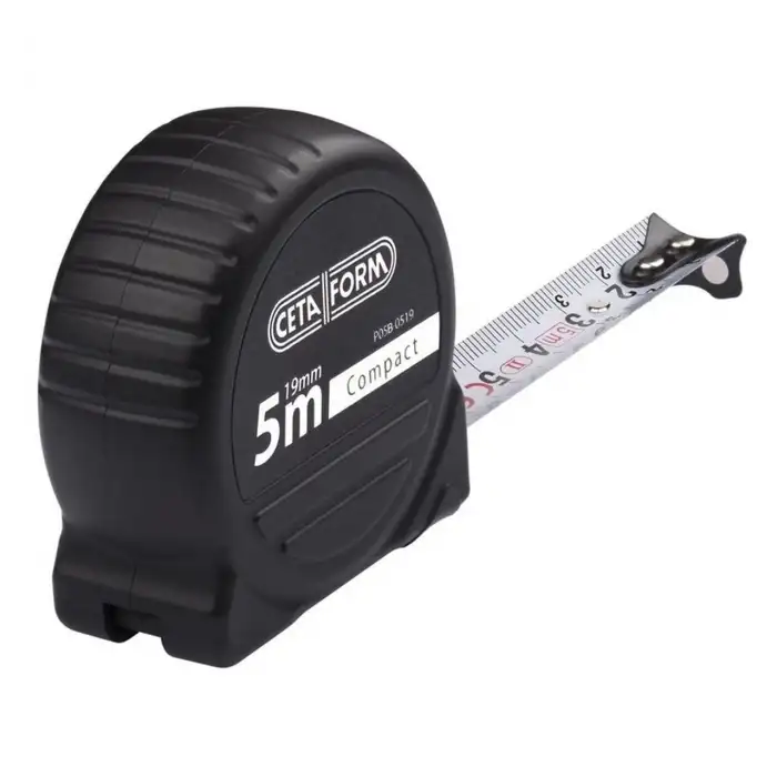CETA FORM P05b-0519 Compact Şerit Metre/siyah Kasa-mıknatıslı-5mx19mm