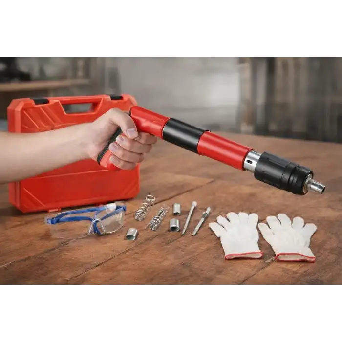 Mekanik Barutlu Çivi Çakma Tabancası Seti