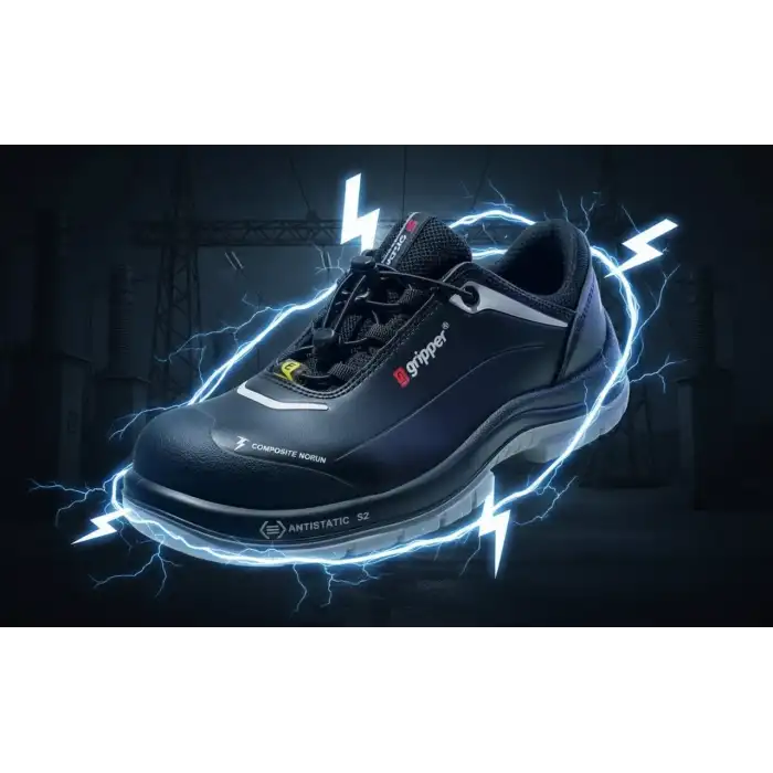 GRİPPER Magnıfıc GPR-312 S2 Micro Fiber Kompozit Burunlu Siyah/Gri Elektrikçi Ayakkabı