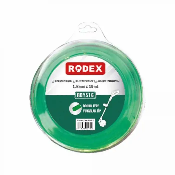 Rodex Tırpan Misinası Yeşil Yuvarlak 1.6MMX15M