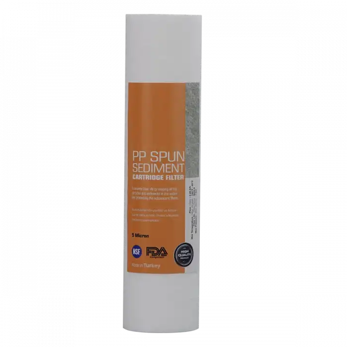Green Aqua PP Spun Sediment Cartridge Filter 10 İnç 5 Mikron – 8 L/dk