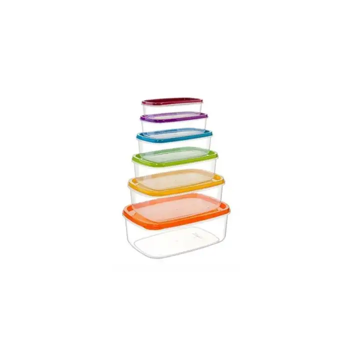 Akyüz Saklama Kabı Seti 6Lı Dikdörtgen 1367-S-6-Dikdörtgen