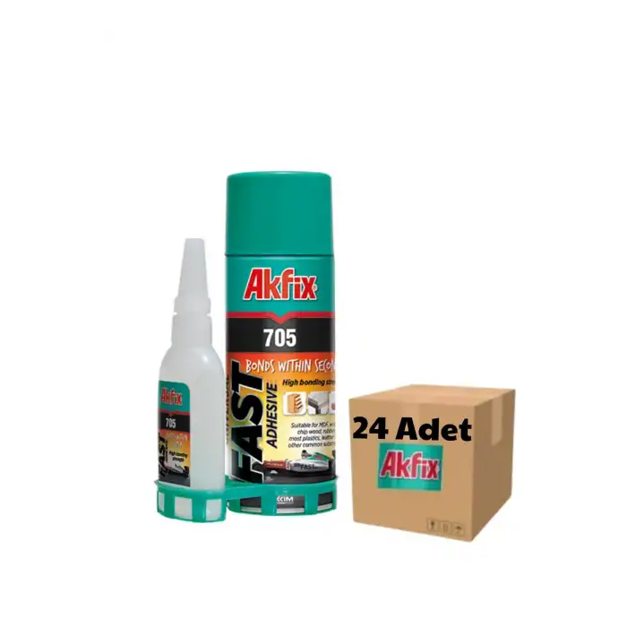 Akfix GA065 Mdf Hızlı Yapıştırıcı 1 Koli (24 Adet) 400ml+100Gr (705)