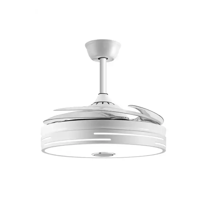 Aydınlatmalı Tavan Vantilatörü Bluetoothlu Uzaktan Kumandalı Ses Sistemli