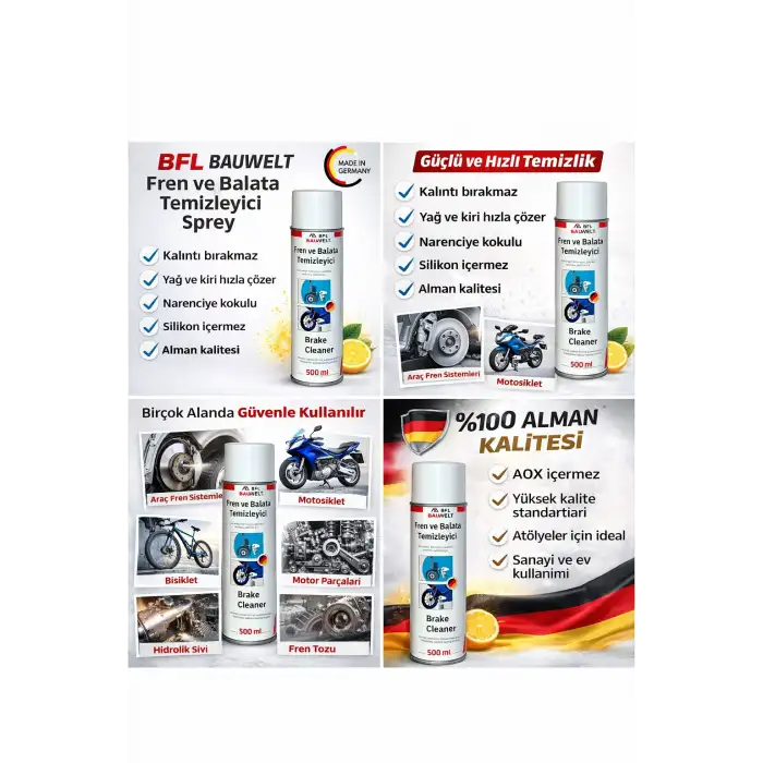 Bauwelt 12li Fren ve Balata Temizleyici 500ml (Made in Germany)