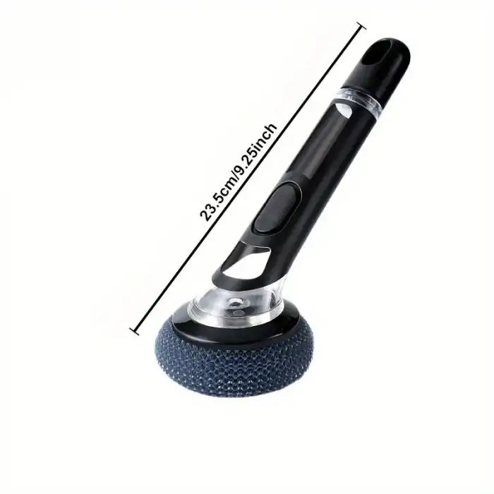 Çok Fonksiyonlu Mutfak Bulaşık Fırçası ile Sabun Dağıtıcı, Elektriksiz Uzun Saplı Temizlik Fırçası