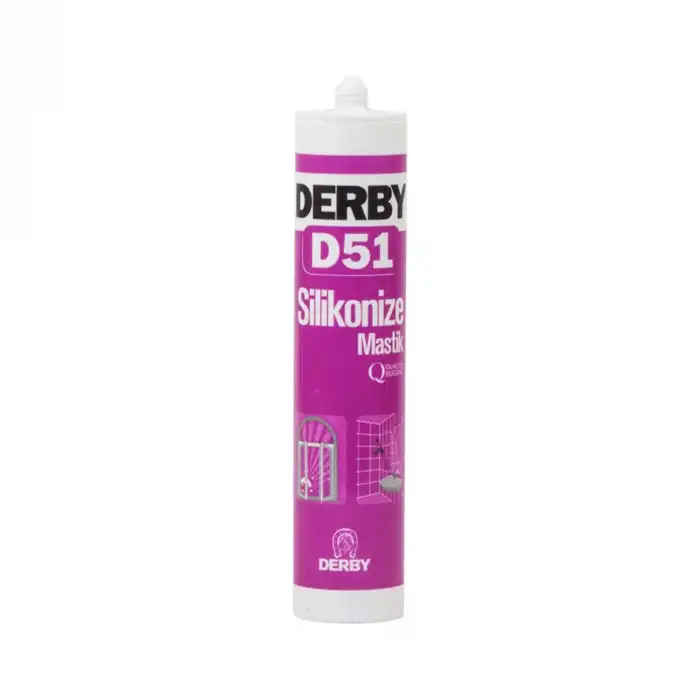 Derby D51 Silikonize Mastik Beyaz 500 gr