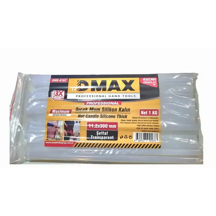 Dmax Sıcak Mum Silikon Şeffaf 11.2x300mm 1Kg