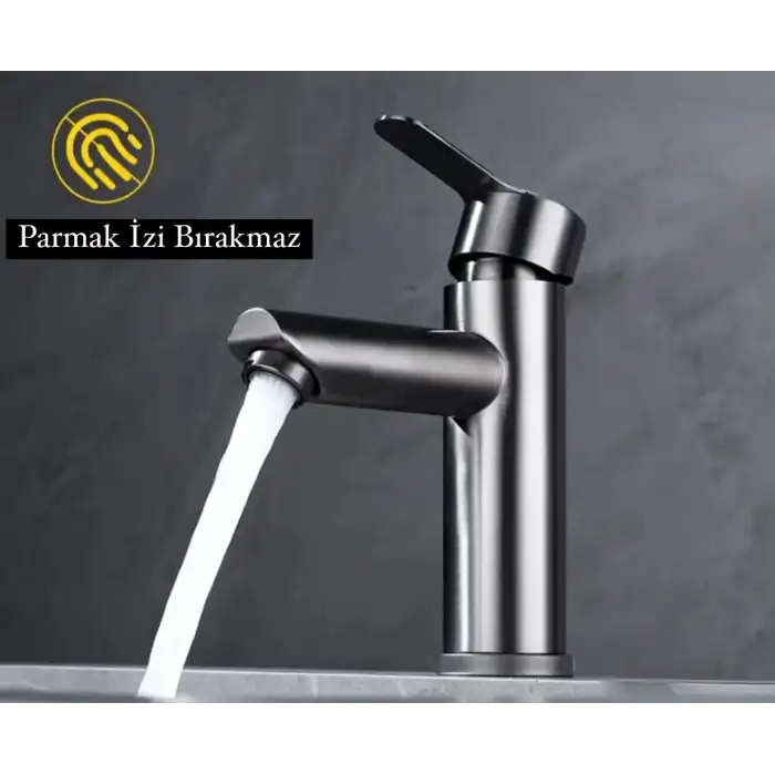 Ev Banyo Lavabo Batarya Paslanmaz Çelik Tek Kollu Sıcak Soğuk Ayarlı Modern