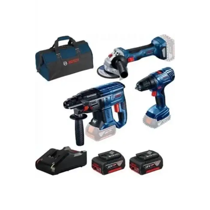 Bosch GBH 180li+GSR 180li+GWS 180li 3Lü Set+Raf Bag