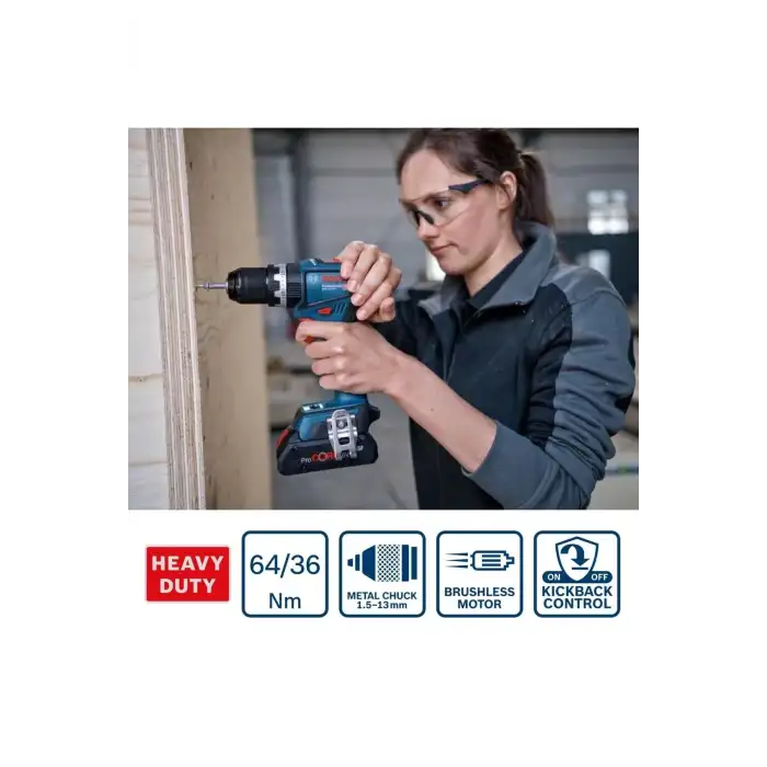 Bosch Gsb 18v-90 C Akülü Darbeli Delme Vidalama - 06019k6106