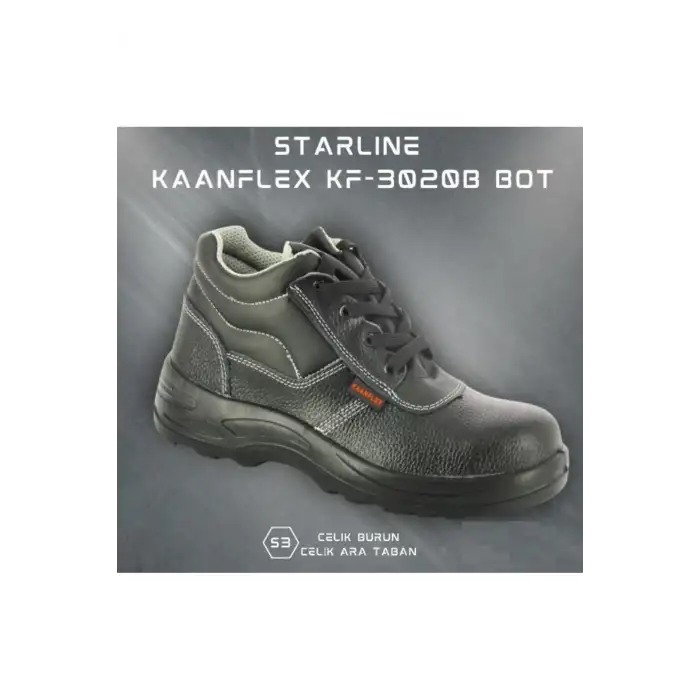 Kaanflex Kf-3020b S3 Çelik Burun Çelik Ara Taban Pu Bot Ayakkabı