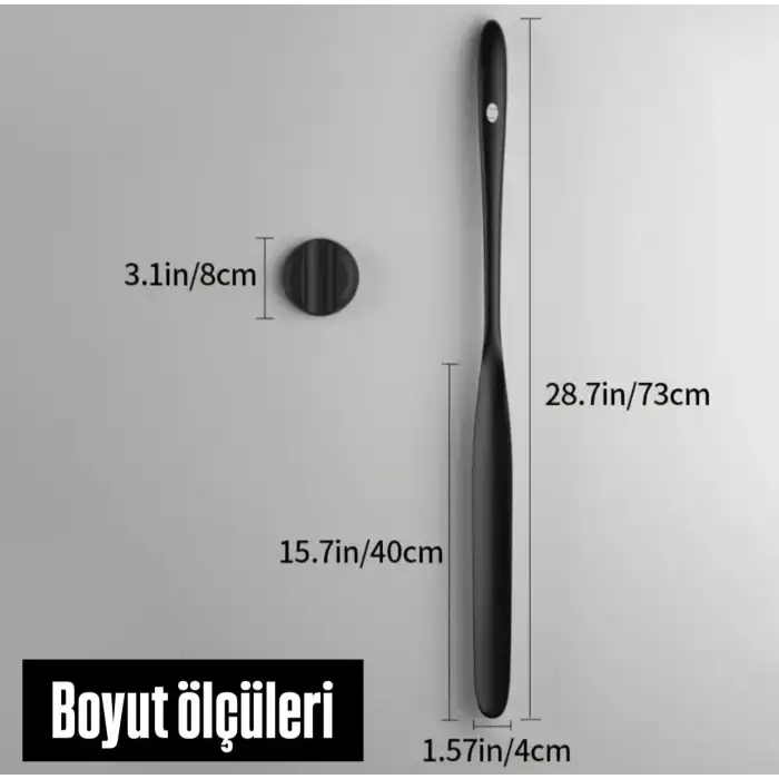 Manyetik Mıknatıslı Uzun Ayakkabı Çekeceği 73 cm 3M Yapışkanlı Premium Quality Mavi