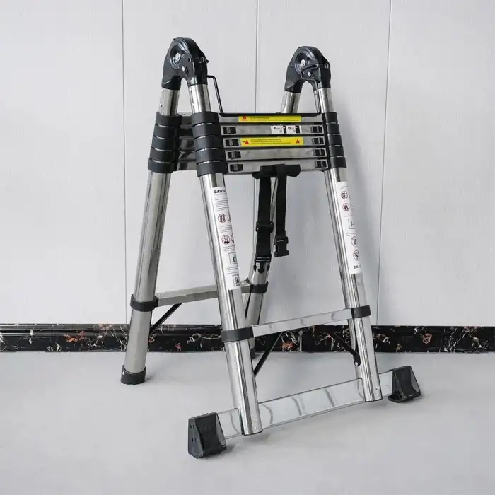 Master Paslanmaz Çelik A Tipi Teleskopik Merdiven 7+7 (14 Basamak) 4.4 Metre 504335