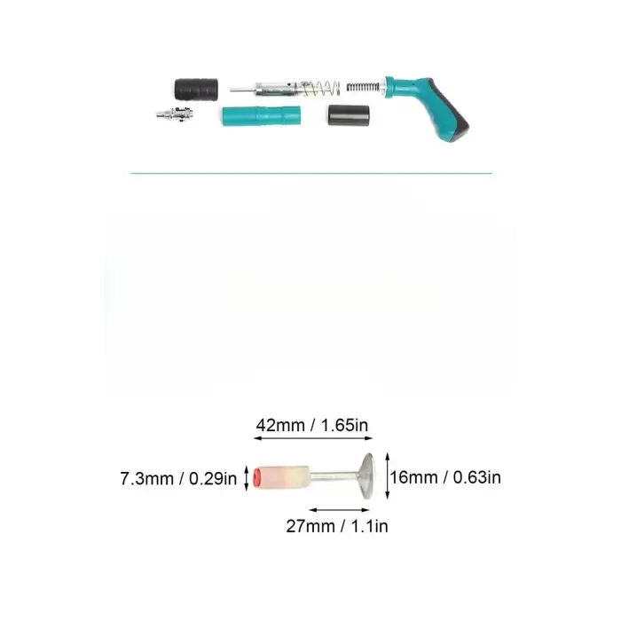 Mekanik Çivi Tabancası Beton Çelik Çivi Tabancası + 50 Adet Pul Başlı Barutlu Çivi EEA413