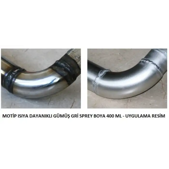 Motip Gümüş Gri 690° Derece Isıya Dayanıklı Yanmaz Sprey Boya 400 ML