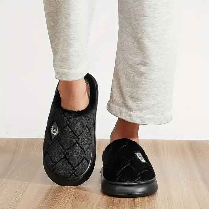 Peluş Kaymaz Taban EVA Ev Terliği Kışlık Premium