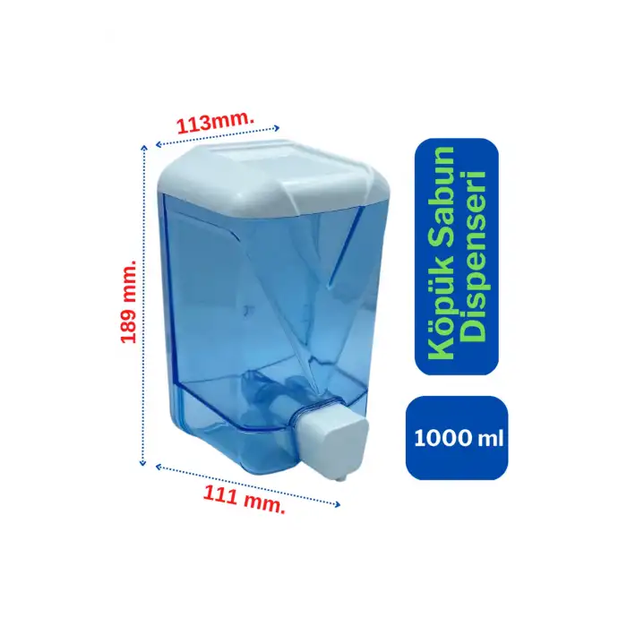 Wespa Plastik Şeffaf Köpük Sabun Dispenseri 1000 Ml.