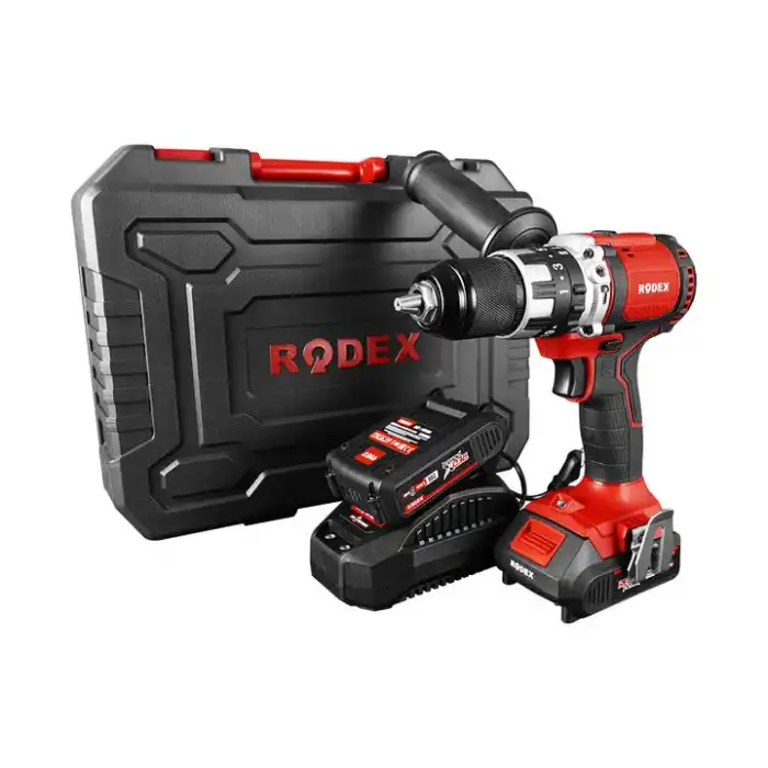Rodex Akülü Darbeli Matkap (Kömürsüz Motor) RPX2360F 2X 2.0Ah ÇANTALI AKSESUARLI