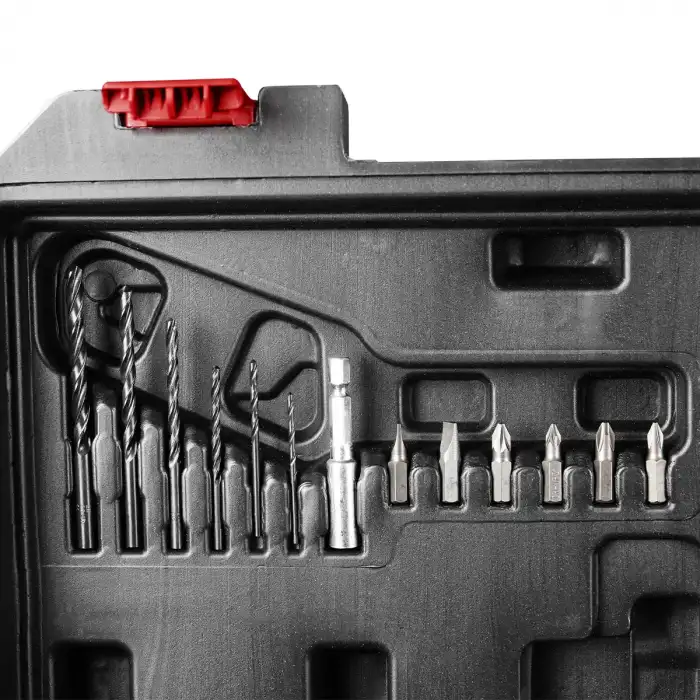 Rodex Akülü Darbeli Matkap 50NM-13mm-2 Vites 2x2A.H Akü+13 Parça Aksesuar Set