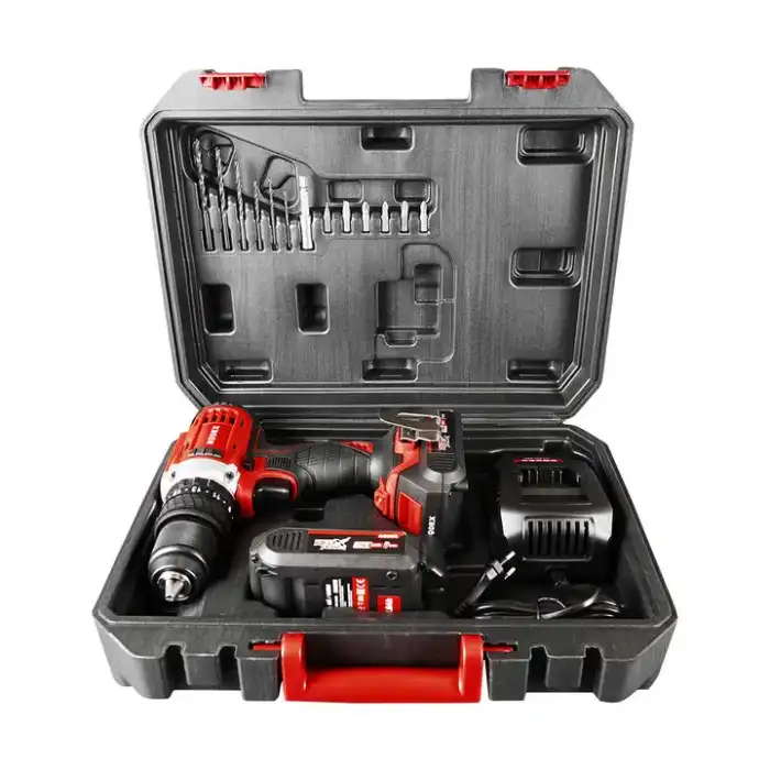 Rodex Akülü Darbeli Matkap 50NM-13mm-2 Vites 2x2A.H Akü+13 Parça Aksesuar Set